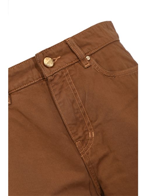 Pantalone baggy MSTFATUO in raso di cotone Cioccolato MAX MARA STUDIO | 2616131111600003